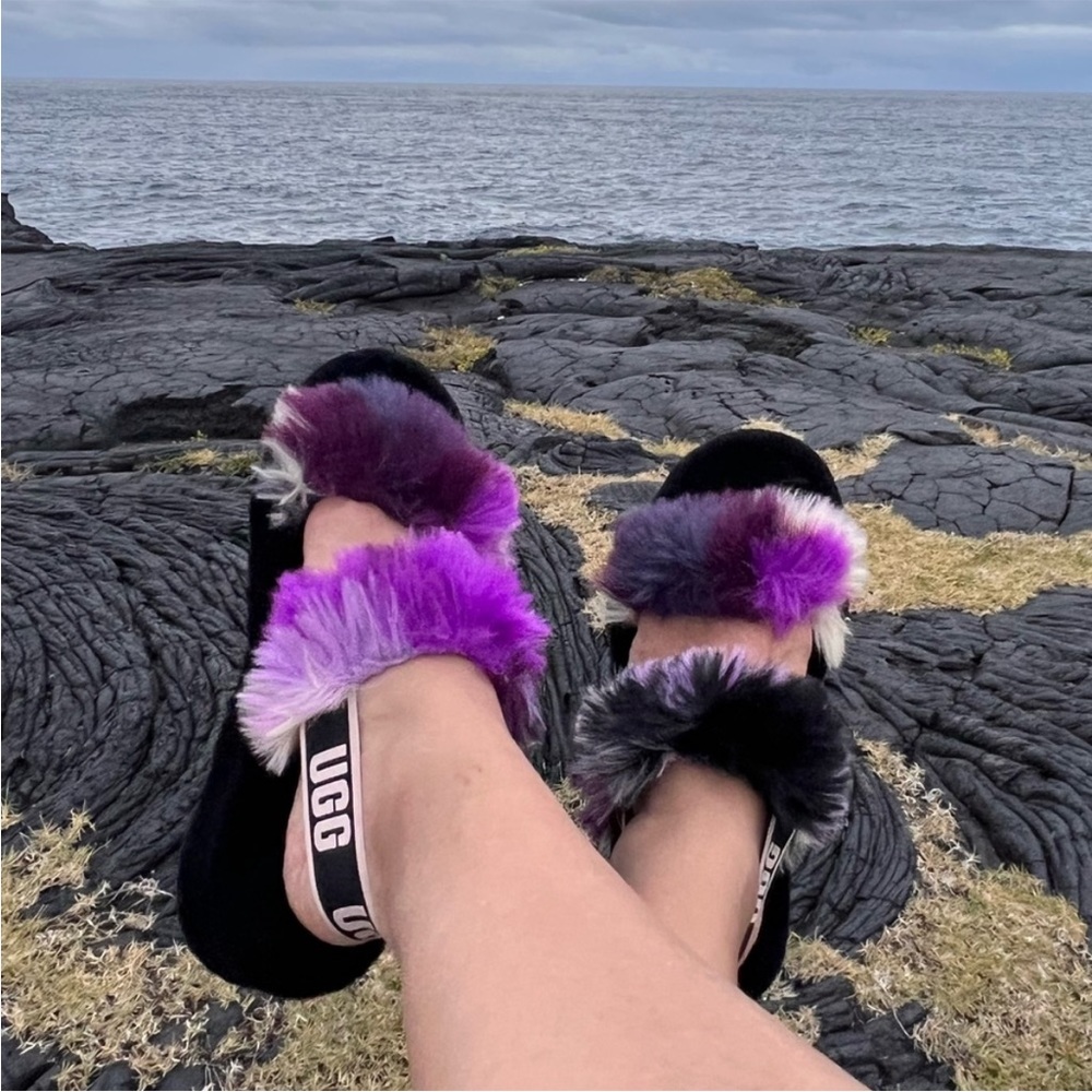 🏝️ UGG sling back Slippers size 9 🌺 fluff yeah 🫶🏻